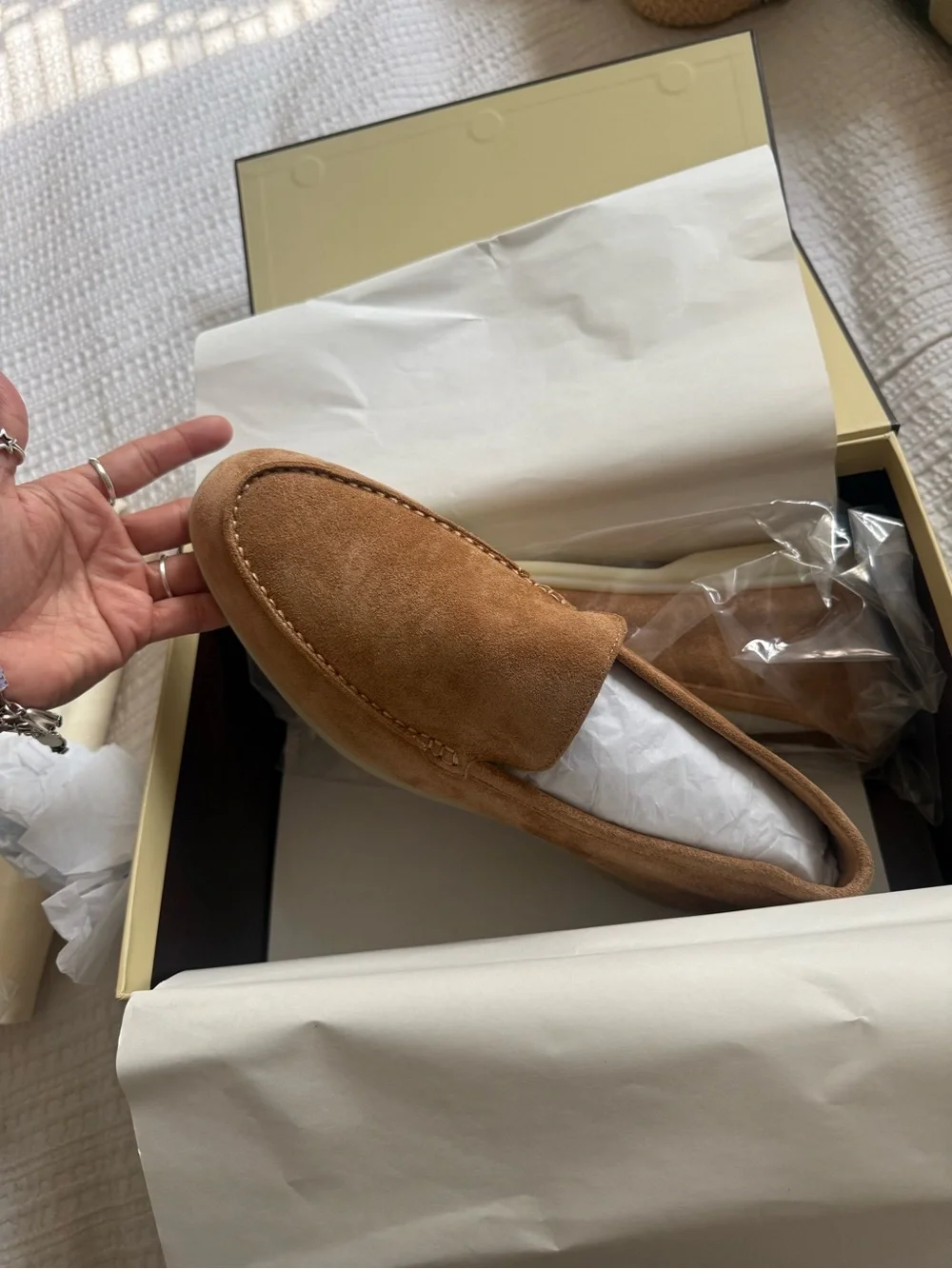 Men's Suede Slip-On Loafers in Tan Miramonti